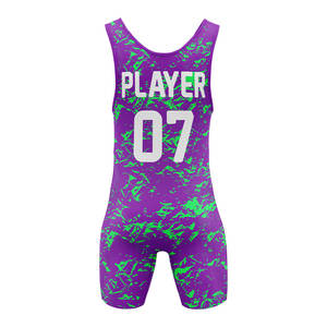 Singlet de lutte pour hommes de haute qualité, respirant, extensible à l'avant, taille plus 6XL, motif imprimé par transfert thermique avec logo personnalisé - Product Image 2