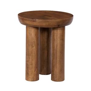 โต๊ะกาแฟทรงกลมทันสมัยปรับความสูงได้ k.d. ที่เก็บของตกแต่งบ้านทำจากไม้มะม่วงน้ำหนักเบา - Product Image 3