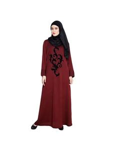 Abaya modeste en lin brodé de style floral de Dubaï Abaya moderne décontractée de style turc Abaya ouverte sur le devant Robe musulmane modeste chaude - Product Image 4