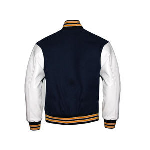 OEM ODM Boutons brodés personnalisés Baseball Letterman Pullover Varsity Jacket Solide Sérigraphie en gros pour hommes - Product Image 6