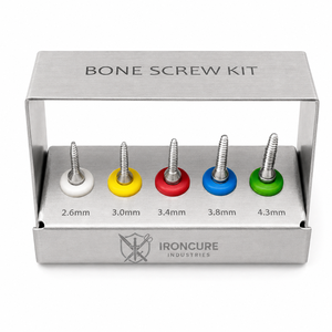 Kit Profesional de 5 Piezas de Tornillos de Expansión Ósea Dental de 2.6mm, 3.0mm, 3.4mm, 3.8mm y 4.3mm con Soporte Metálico - Product Image 1