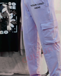 Pantalones Deportivos de Primera Calidad, Color Sólido, Gruesos, Unisex, con Cordón, Pantalones Deportivos Holgados para Hombre, Fabricante de Ropa, Suministro al por Mayor - Product Image 4