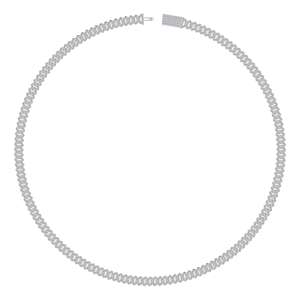 925 plata esterlina VVS D moissanita rodio plateado Hip Hop cadena de eslabones cubanos Iced lujo hombres collar joyería fina OEM ODM - Product Image 1