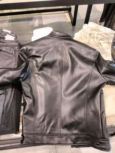 Chaqueta de cuero con logotipo de marca moderna para hombre, piel auténtica reversible, calidad fiable de lona de tela vaquera, producto más demandado - Product Image 5