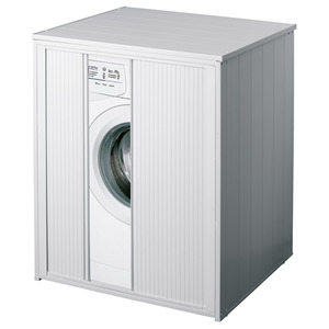 Armario de PVC para Lavadora de Exterior XXL con Persiana - Product Image 1