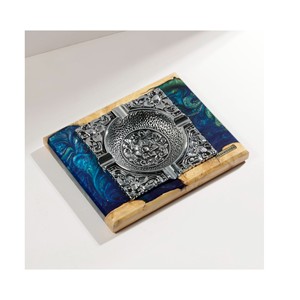 Cenicero Resina Epoxi, Cenicero Resina Hecho a Mano, Rolling Tray Handmade, Cenicero, Tobacciana, Caja de puros Madera, Bar Posavasos Hecho a Mano - Product Image 3