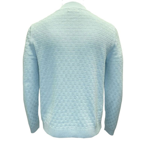 Pull-over personnalisé pour homme, col rond, manches longues, fermeture éclair, respirant, 100% coton peigné, coupe confortable, anti-plis - Product Image 2