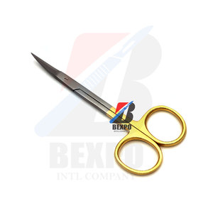 Iris ciseaux lames de coupe droites en acier inoxydable manuel Instruments chirurgicaux dentaires manteau de couleur noire - Product Image 6