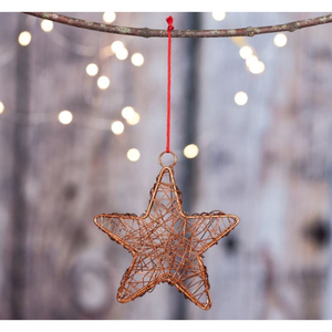 Vintage Design Hanging Iron Copper Wire Stars <b>Christmas</b> Tree Hanging Star Shaped Ornaments by Royal Home Collection Suppliers - Product Image 1