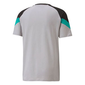 Camiseta deportiva de manga corta con cuello redondo y rayas en chevron azul brillante para hombre, camiseta de rendimiento para gimnasio y entrenamiento - Product Image 6