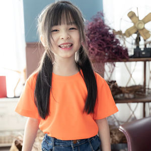 Camiseta Infantil Unisex Ultifresh de Cuello Redondo y Manga Corta con Estampado de Logotipo en la Espalda, Ecológica, Transpirable, de Secado Rápido, Informal, para Verano, 160g - Product Image 1