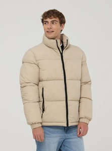 Veste matelassée à col montant pour hommes manteau à bulles d'hiver à fermeture éclair vêtements d'extérieur à la mode - Product Image 3