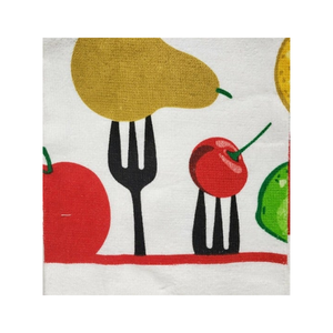 Serviette de cuisine en coton 100% brodée avec un symbole de golf, imprimé de figues violettes inspirées des stations balnéaires, 18x28 pouces, 480 GSM, séchage rapide, certifiée GOTS - Product Image 5