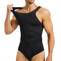 Sous-vêtements de compression amincissants pour hommes, effet ventre plat, thermiques, en Spandex/Nylon/Coton, à séchage rapide, respirants et modelants