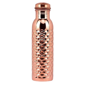 Premium Hammered Copper Water Bottle for Home & Wedding Gifts, Handmade Ayurvedic Metal Drinkware for Travel and Daily Use - Product Image 1