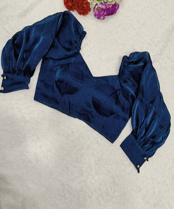Séquence de broderie georgette de créateur lourd travail prêt à porter blouse aprty wear prix de gros vêtements ethniques - Product Image 6
