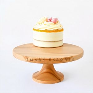 Soporte para Pastel de Madera Sostenible Hecho a Mano, Elegante Base Tradicional para Exhibición de Postres en Cumpleaños y Bodas - Product Image 5