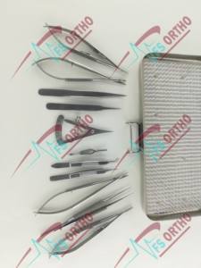 ชุดเครื่องมือผ่าตัดขนาดเล็กเครื่องมือกรรไกร12ชิ้นสแตนเลสพร้อม FS-ORTHO - Product Image 4