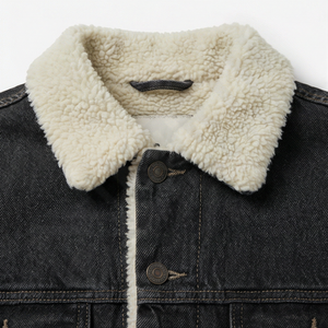 Chaqueta Vaquera para Hombre, Negra, Lisa, Estilo Casual, Chaqueta de Mezclilla, Nuevo Diseño, Logotipo Personalizado, Moda, Ropa de Calle Duradera - Product Image 4