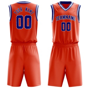 Uniforme de baloncesto de alto rendimiento de secado rápido rojo y azul Trim Sports Jersey y pantalón corto para hombres logotipo personalizado y colores disponibles - Product Image 2