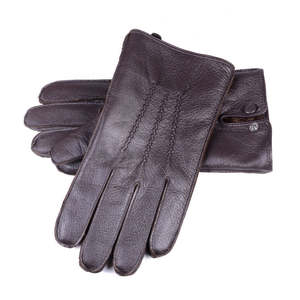 Guantes de piel de cabra auténtica para hombre 2023, estilo liso y cómodo para uso diario y estaciones de invierno. ¡Compre ahora! - Product Image 3