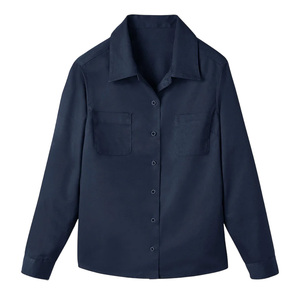 Camisas de oficina de manga larga para mujer hechas a medida uniformes de trabajo con estampado bordado proveedor de blusa de negocios formal - Product Image 1