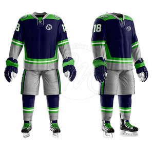 Uniforme de equipo de hockey sobre hielo de moda, ajuste cómodo, jersey transpirable, pantalones duraderos, equipo ajustable para partidos de práctica - Product Image 2