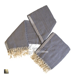 Serviette de plage turque en coton à séchage rapide et sans sable, Peshtemals personnalisés 100% coton, Peshtemal Hammam, Fouta Sarong en gros - Product Image 6