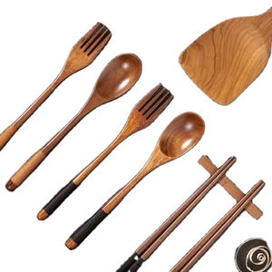 Venta al por mayor de utensilios de madera natural sostenible de alta calidad vajilla del fabricante de Vietnam - Product Image 1