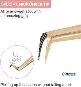 Pinzas de Acero Inoxidable de 90 Grados con Punta Lisa para Extensiones de Pestañas, Precisión Antimagnética, INTENSE SURGICAL INSTRUMENTS - Product Image 6