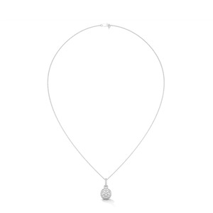 Collar de diamantes de cadena de cuerda de oro blanco avanzado para mujer Nueva luz Diseño de nicho de lujo Ocasiones de regalo - Product Image 3