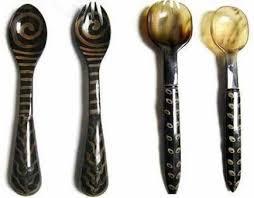 Animal Natural Cuerno Cuchara Tenedor Diseño antiguo Vajilla Cuchara Tenedores Vajilla Cubiertos Cuchara Acabado brillante Los mejores juegos de cubiertos - Product Image 4