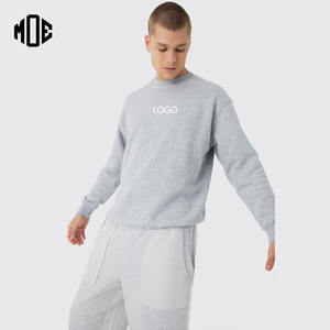 Heather <b>Grey</b> Pullover <b>Sweatshirts</b> 100% Cotton Heavy Thermal Fleece Lined Hoodies Custom Logo Slim Fit High Quality Zipper Design - Product Image 1