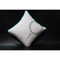 Housse de coussin carrée en coton tissé moderne, douce et confortable, brodée, pour la maison et l'hôtel, antibactérienne et écologique