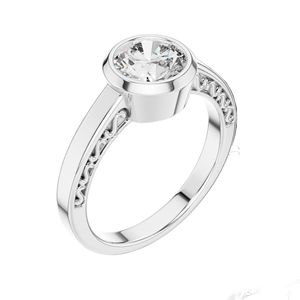 Bague en diamant de laboratoire rond de 1 carat pour femme, VVS-VS EF CVD, or 18 carats, 14 carats, 10 carats et argent 925, or rose, or jaune, or blanc - Product Image 4