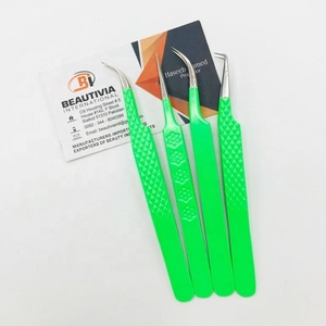 แหนบต่อขนตาทำจากสเตนเลสสตีลเคลือบสีปลายแหลมทนทานผ่านการทดสอบด้วยมือแล้วตามแบบมืออาชีพ - Product Image 4