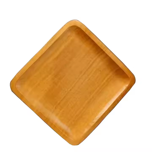 Placa de cargador de madera para platos, utensilios de cocina, uso para alimentos con servicio doméstico por artesanía de media luna - Product Image 2