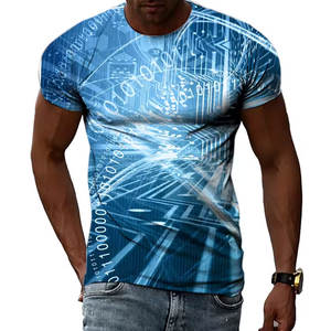 T-shirt à manches courtes et col rond pour hommes, nouveauté 2024, avec impression 3D, sublimation, hip hop, personnalité - Product Image 2