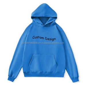 Nuevos Estilos Sudadera con Capucha de Invierno Personalizada de Gran Gramaje con Hombros Caídos, Forro Polar, Bordada, con Cuentas, Teñida Lisa, Estampado Puff, Talla XS - Product Image 5