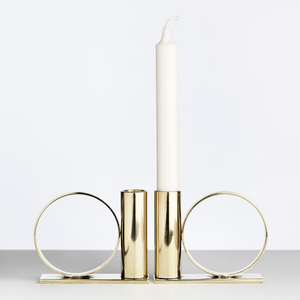 Portavelas decorativo pulido dorado, decoración del hogar más vendida, portavelas de Metal de mesa atractivo de tamaño mediano - Product Image 6