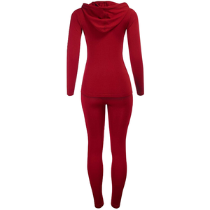 Survêtement léger en polyester pour femme, hiver, uni, décontracté, à capuche, longueur intégrale, personnalisé, écologique, respirant, en polaire - Product Image 5