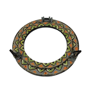 Espejo Redondo Tipo Ojo de Buey con Acabado Blanco, Decoración Náutica para Pared - Product Image 1