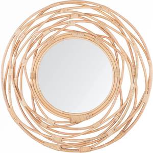 Handmade Modern <b>Round</b> <b>Wall</b> <b>Mirror</b> Boho Decorative Rattan Accent with Natural Wicker Frame for Home Decorative Use - Product Image 1