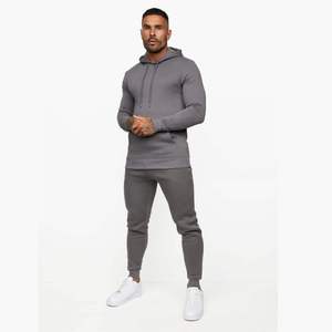 Sweat-shirt de sport pour homme à manches longues et capuche, grande taille, ensemble de survêtement uni brodé pour la course en hiver - Product Image 4