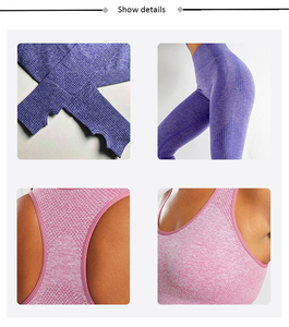 Vêtements de sport de yoga grande taille en gros Ensemble de 5 pièces Top court/long à manches courtes Vêtements de fitness sans couture pour femmes - Product Image 6