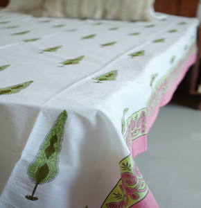 Premium 100% Cotton Floral Hotel-Style Bedsheet Set Waterproof Smooth Texture Durable Fabric Soft Finish Luxurious <b>Comfort</b> 400TC - Product Image 1