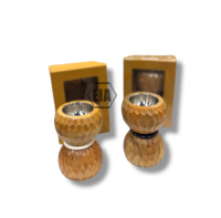 Nouveau Mubkhar en bois cylindrique artisanal de conception arabe, luxueux, poli, aromatique, écologique, biologique, printemps, été, automne