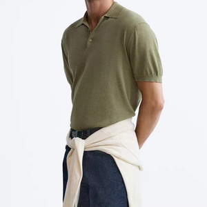 Polo de haute qualité décontracté à manches courtes col sweat pour hommes Logo personnalisé séchage rapide hommes Polo T-shirt pour hommes - Product Image 3