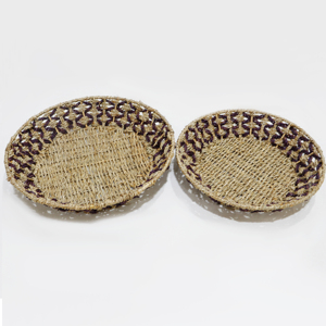 Handmade round <b>Wood</b> Serving Tray Best Price Water Hyacinth Storage Basket for Home Bathroom Use Living Room Vietnam Wholesale - Product Image 3