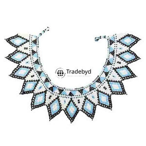 สร้อยคอแบบปักสำหรับผู้หญิงและเจ้าสาวทำด้วยมือเครื่องประดับที่มีเอกลักษณ์เฉพาะของช่างฝีมือ - Product Image 1